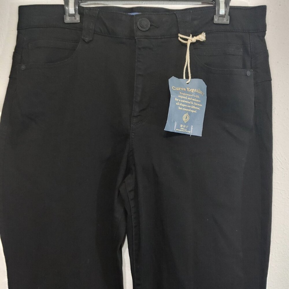 Democracy Ab Solution Straight Leg Women Jean Size 16 Black - Picture 2 of 5